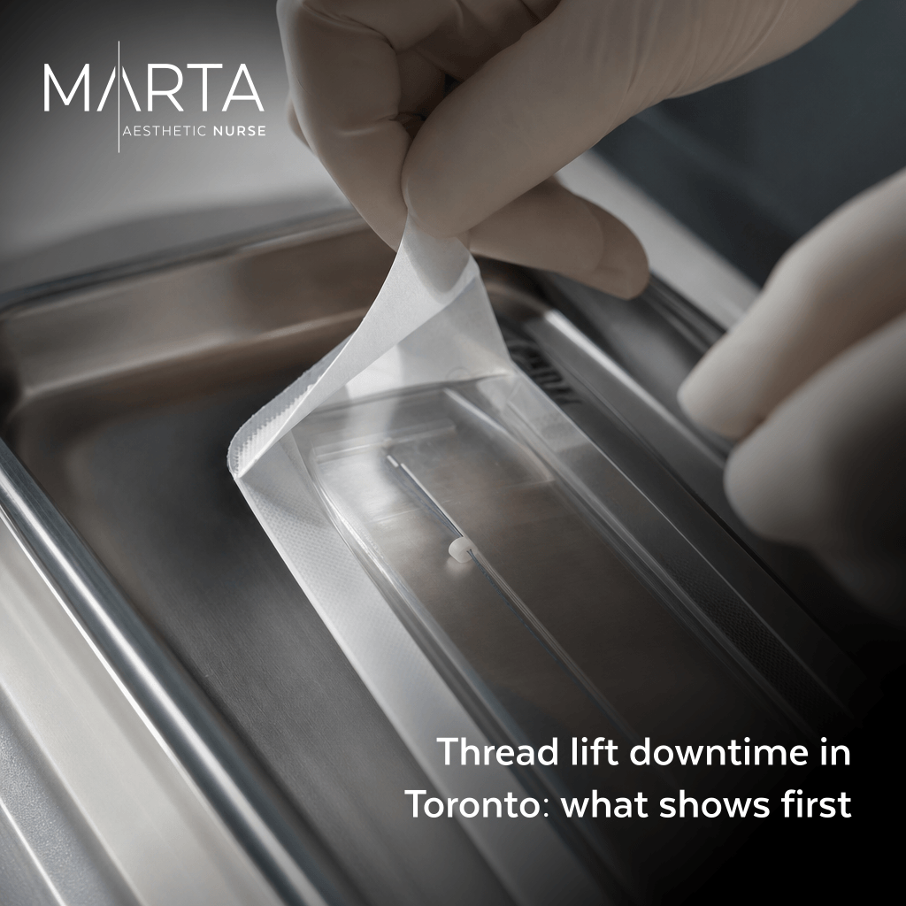 Thread lift downtime in Toronto: what shows first