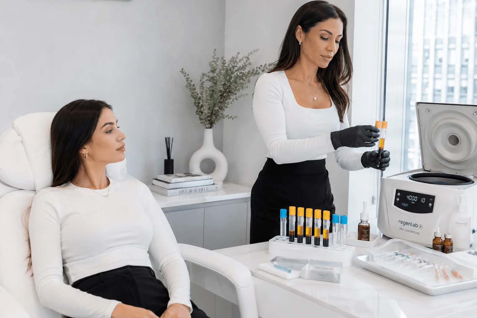 PRF preparation process for regenerative aesthetic skin treatments