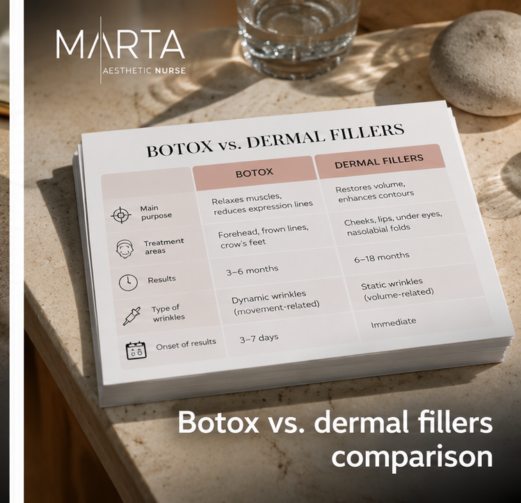 Botox vs. dermal fillers comparison